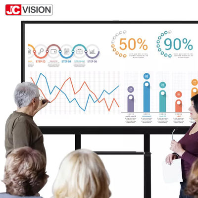 JCVISION सम्मेलन एलसीडी स्मार्ट इंटरएक्टिव व्हाइटबोर्ड एंटी ग्लेयर ग्लास Eshare I7 वीडियो