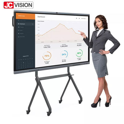 JCVISION क्लासरूम मीटिंग टच स्क्रीन इंटरैक्टिव व्हाइटबोर्ड फिंगर पेन विद पीसी ओपीएस