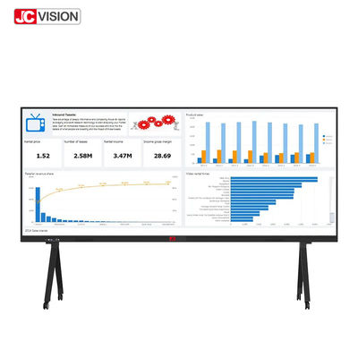 JCVISION 105 इंच इन्फ्रारेड टच स्मार्ट बोर्ड एंड्रॉइड 11 इंटरएक्टिव व्हाइटबोर्ड