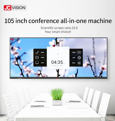 JCVISION कक्षा इंटरैक्टिव व्हाइटबोर्ड 105 इंच एंड्रॉयड 11 आईआर 20 अंक स्पर्श