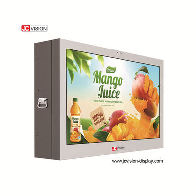 JCVISION 65' आउटडोर वाटरप्रूफ डिजिटल सिग्नलिंग वॉल माउंट एलसीडी डिस्प्ले