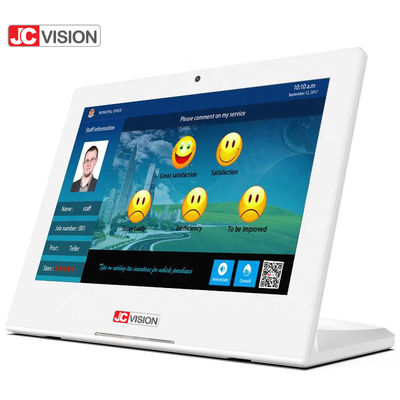 JCVISION L आकार 10.1 इंच विज्ञापन प्रदर्शन एंड्रॉयड टैबलेट प्रतिक्रिया कियोस्क