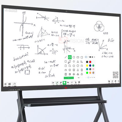 JCVISION 75 इंच Android 13.0 इंटरैक्टिव फ्लैट पैनल 15W*2 स्टीरियो एलईडी बैकलाइट