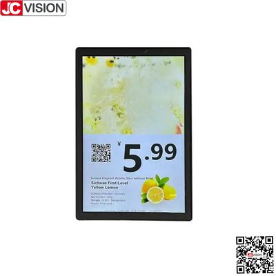 JCVISION 10.1 इंच डुअल स्क्रीन डिस्प्ले ऑफ़ प्रोडक्ट इलेक्ट्रॉनिक प्राइस टैग, डिजिटल साइन/टच स्क्रीन