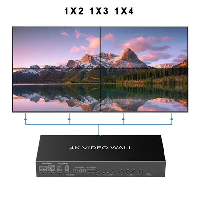 JCVISION 4K वीडियो JCVISION वॉल HDMI2.0 मैट्रिक्स 2 इन 4 आउट के साथ 2X2 वीडियो वॉल आउटपुट स्व-अनुकूली एल / आर ऑडियो आउटपुट