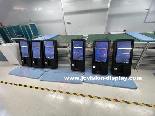 JCVISION सेल्फ सर्विस ऑर्डरिंग कियोस्क 24 इंच दीवार पर लगाने/फर्श पर खड़े होने की स्थापना के लिए