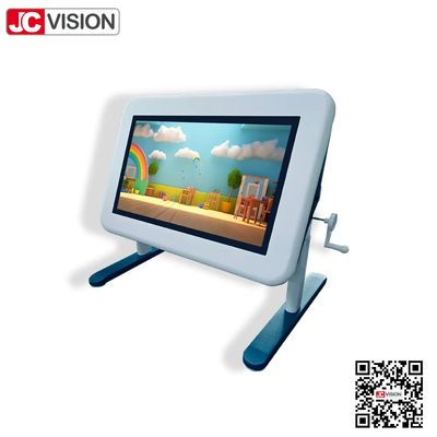 JCVISION एंड्रॉयड 32" एलसीडी डिस्प्ले 20पॉइंट टच स्क्रीन ऊंचाई समायोज्य के साथ शैक्षिक टच टेबल