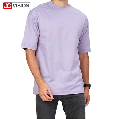 JCVISION T Shirt for Men's Clothing Men's T-Shirts 100% Cotton O Neck Short Sleeve Plain Oversized Summer Shirt