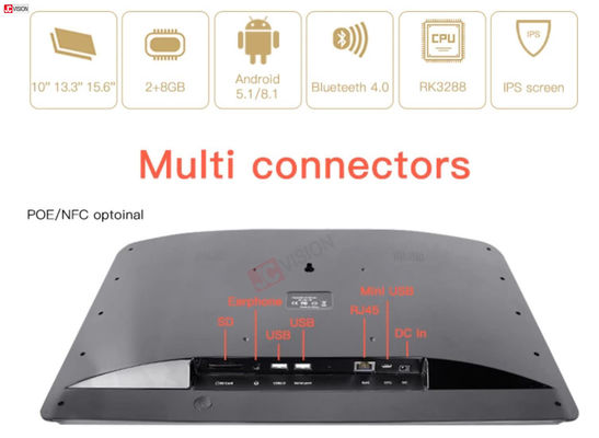JCVISION मीटिंग रूम डिस्प्ले स्क्रीन 10.1 इंच NFC मीटिंग रूम डिजिटल साइनेज