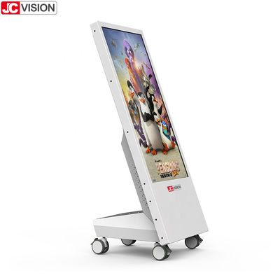 JCVISION बैटरी से चलने वाला डिस्प्ले, 32 इंच मूवेबल रेस्टोरेंट डिजिटल साइनेज