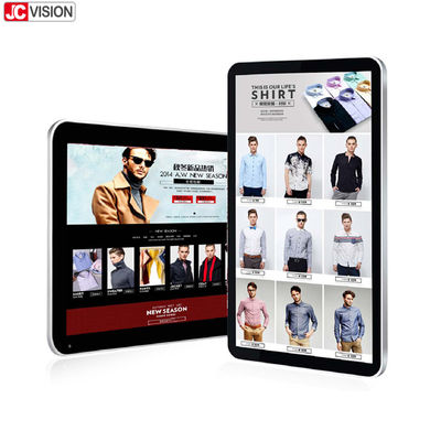 2K इनडोर डिजिटल साइनेज डिस्प्ले डिजिटल कियोस्क टच स्क्रीन ब्लैक सिल्वर फ्रेम