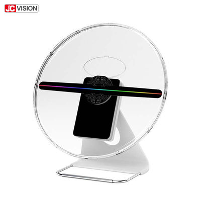 30W 3D होलोग्राफिक एलईडी फैन डिस्प्ले एप नियंत्रण 500cd/m2