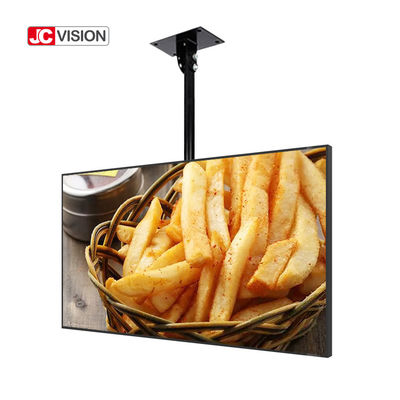 JCVISION अल्ट्रा पतली दीवार माउंट डिजिटल साइनेज स्मार्ट टच स्क्रीन एलसीडी विज्ञापन डिस्प्ले