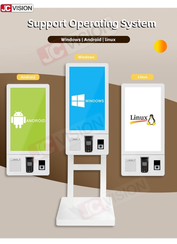 15.6 21.5 24 32 इंच इनडोर फ्लोर स्टैंडिंग सेल्फसर्विस पेमेंट कियोस्क टर्मिनल सेल्फ सर्विस चेकआउट कियोस्क मशीन सप्लायर