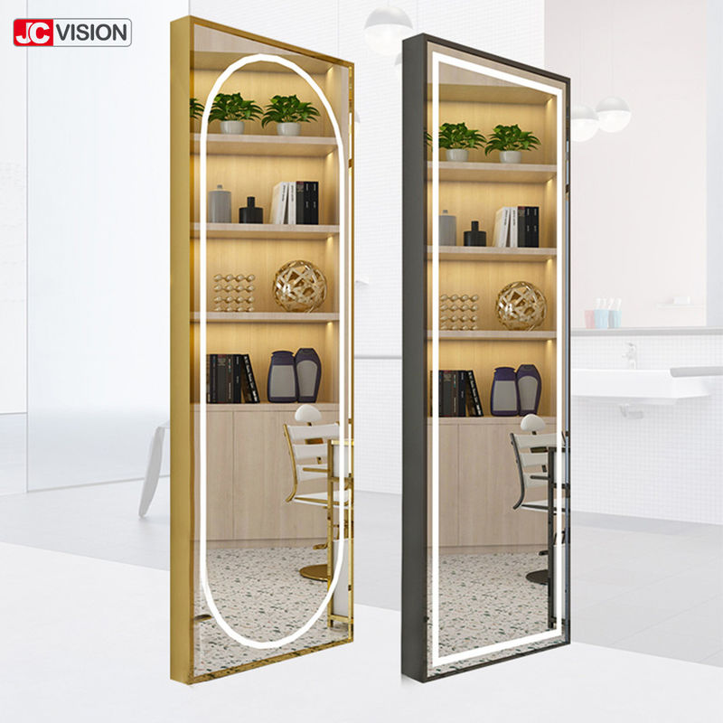 एल्यूमीनियम फ्रेम DIY स्मार्ट दर्पण दीवार टच स्क्रीन मेकअप दर्पण हेयर सैलून