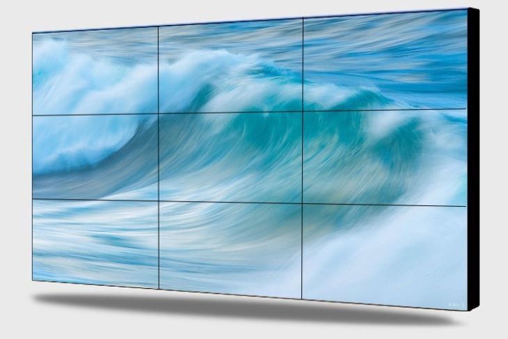 5ms 500cd/m2 एलसीडी वीडियो वॉल डिस्प्ले 4K HD 3x3 वीडियो वॉल डिजिटल सिग्नलिंग