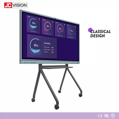 चांदी 4k एलसीडी इंटरैक्टिव व्हाइट बोर्ड I7 4GB 20 पॉइंट टच क्लास शिक्षण / सम्मेलन के लिए