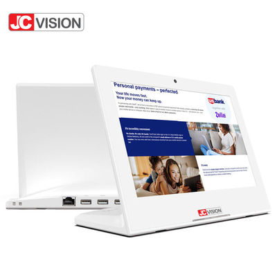 JCVISION L आकार 10.1 इंच विज्ञापन प्रदर्शन एंड्रॉयड टैबलेट प्रतिक्रिया कियोस्क